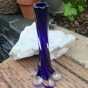 Cobalt Blue Glass Vase